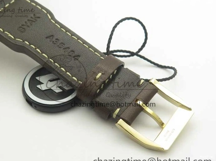 MIROTIME 0405 Big Pilot IW501005 Real Bronze ZF 1:1 Best Edition Black Dial on Brown Leather Strap A Sleek 7192